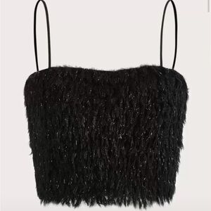 brand new Shein black small glitter tank top